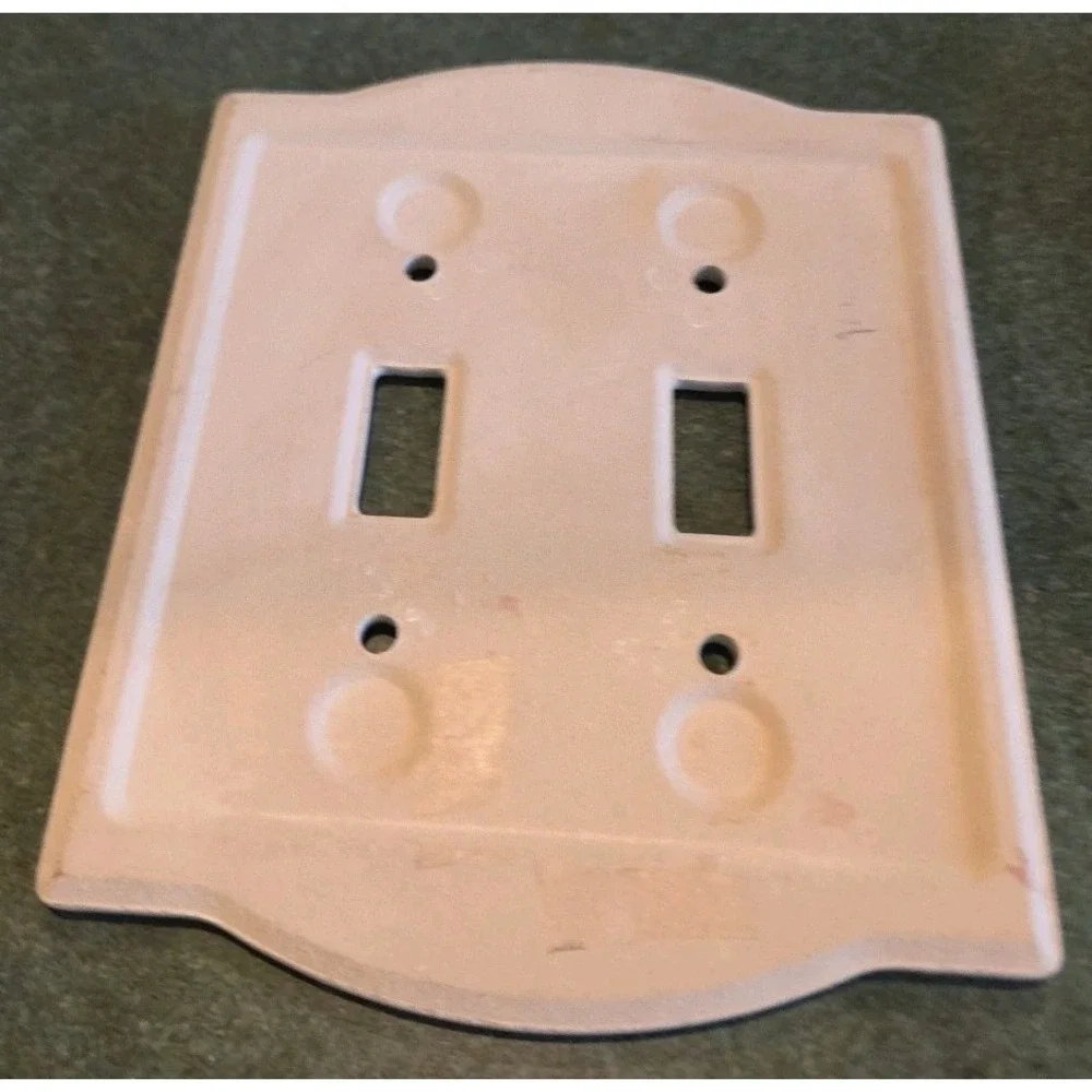Vintage Noah's Ark Ceramic Double Toggle Light Switch Plate